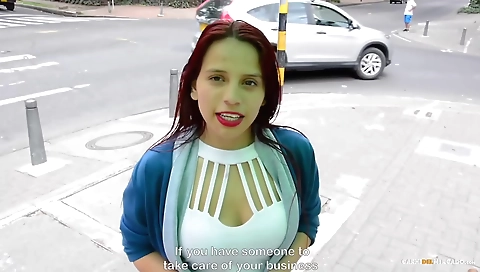 Red haired amateur with a fat ass fucks with her boyfriend