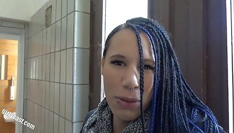 Hot 18+ teen girl with a sexy body gets a public sex assignment