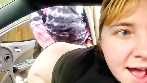 Big ass brunette fucked and creampied in the backyard