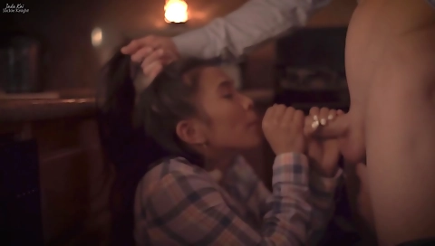 Japanese amateur girl is receiving hard deepthroat porn clip