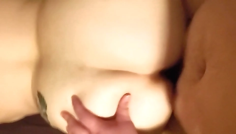 Amateur brunette gets banged in her ass and her vagina