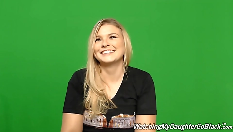 Blonde cast girl gets fucked by a white man in the field