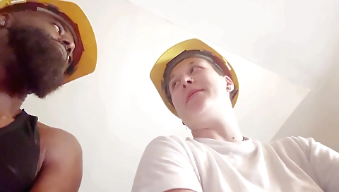 Mature milf fucks with her stepdaughter and teaches her sucking