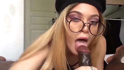 Slinky French Babe Sucks Big Black Dick And Getting