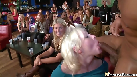 Blonde and black group sex - group sex with big black cock