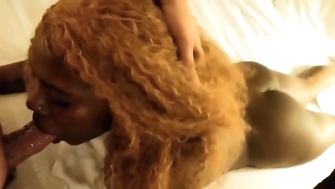 Amateur ebony teen in small tits deep throat video