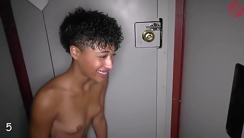 Ebony teen with a tattooed body and black friend fucking