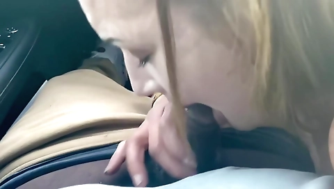 Hot blonde sucks and fucks