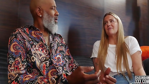 Sexy black girl gets fucked by a toy serena