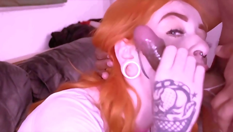 Tattooed Takes A Load To The Face After Being Fucked By A Big Cock!