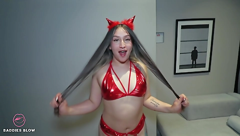 Busty latina brunette enjoys a big cock in hardcore porn